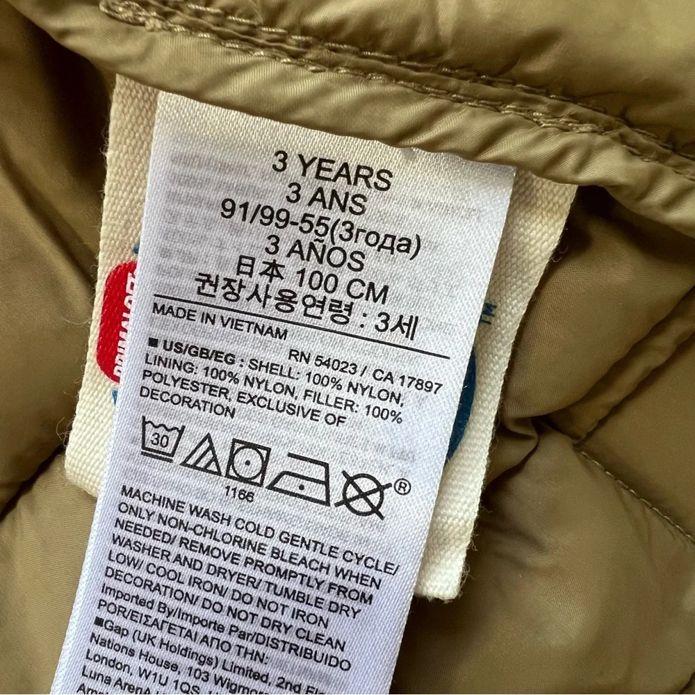 GAP Dino Hood Puffer Jacket, 3T